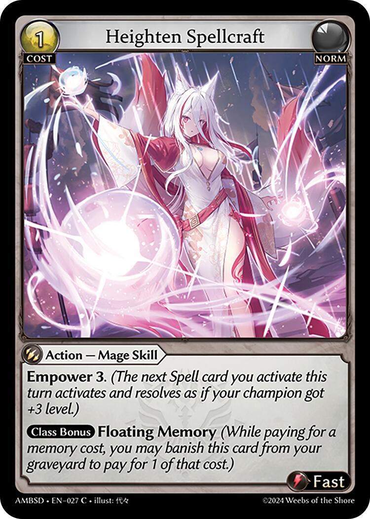 Heighten Spellcraft (027) [Mortal Ambition Starter Decks] | Card Merchant Takapuna