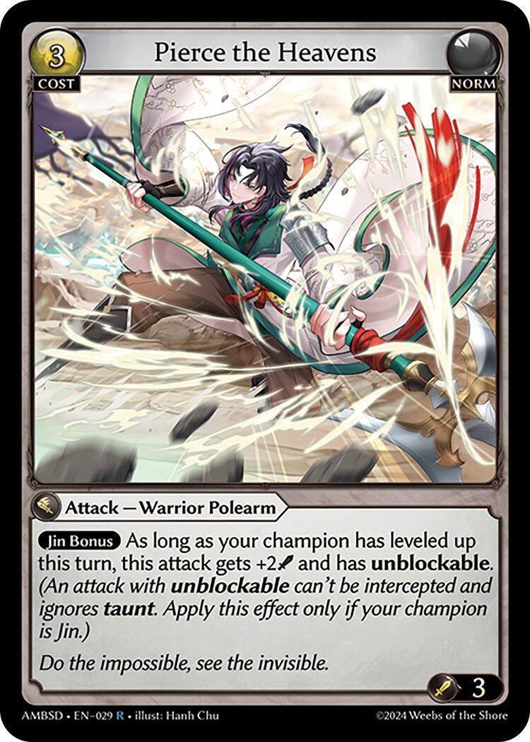 Pierce the Heavens (029) [Mortal Ambition Starter Decks] | Card Merchant Takapuna
