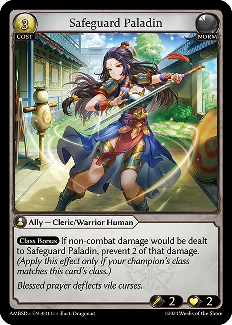 Safeguard Paladin (031) [Mortal Ambition Starter Decks] | Card Merchant Takapuna