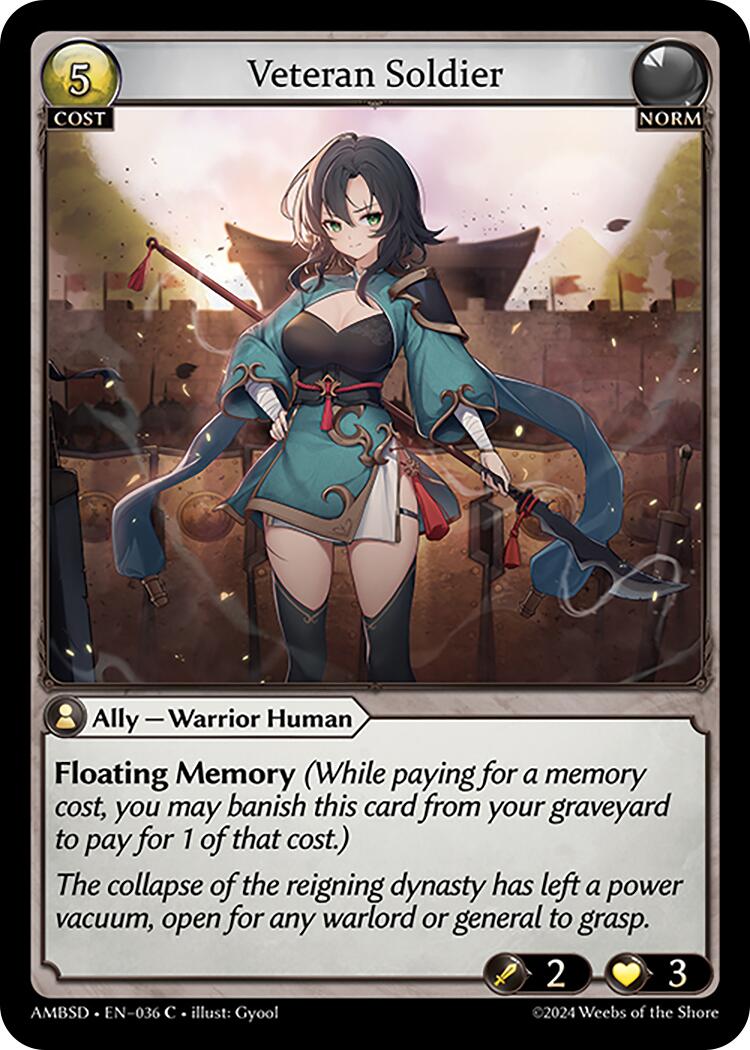Veteran Soldier (036) [Mortal Ambition Starter Decks] | Card Merchant Takapuna