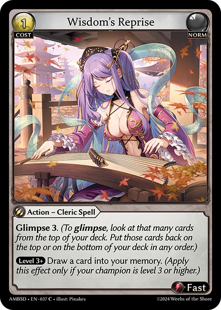 Wisdom's Reprise (037) [Mortal Ambition Starter Decks] | Card Merchant Takapuna
