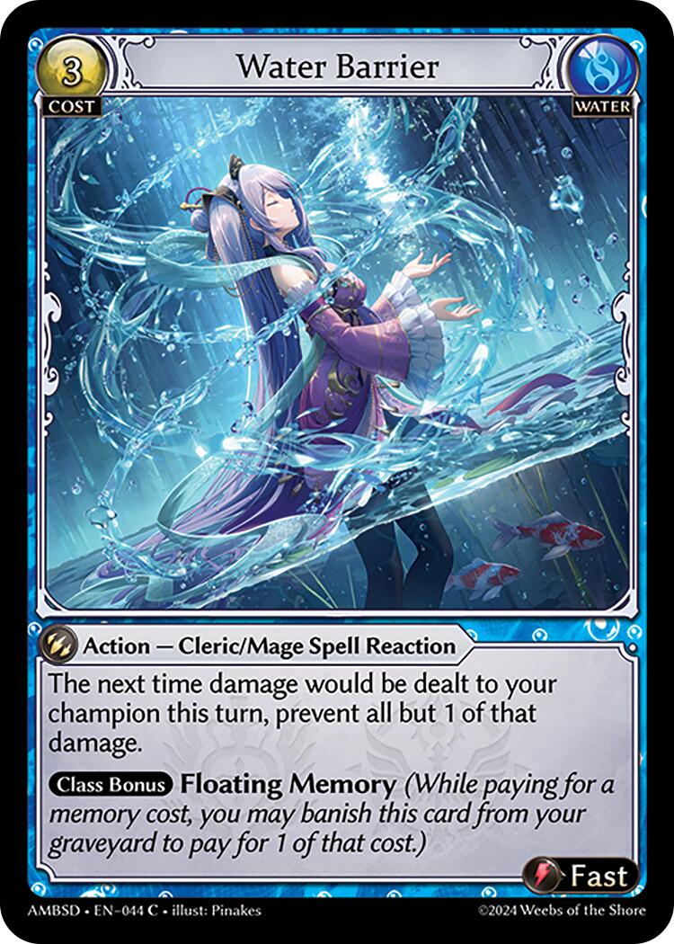 Water Barrier (044) [Mortal Ambition Starter Decks] | Card Merchant Takapuna