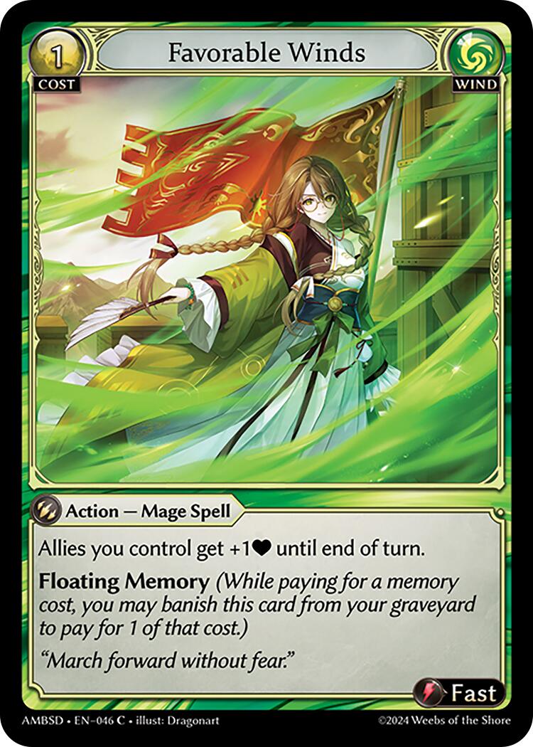 Favorable Winds (046) [Mortal Ambition Starter Decks] | Card Merchant Takapuna