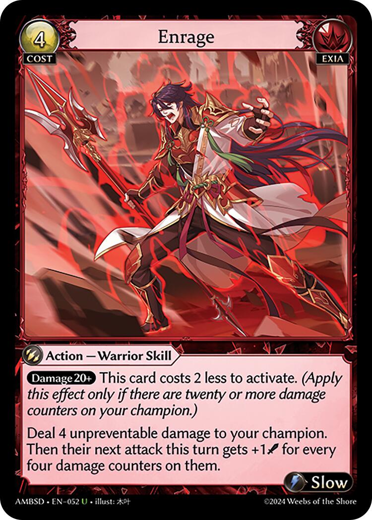 Enrage (052) [Mortal Ambition Starter Decks] | Card Merchant Takapuna