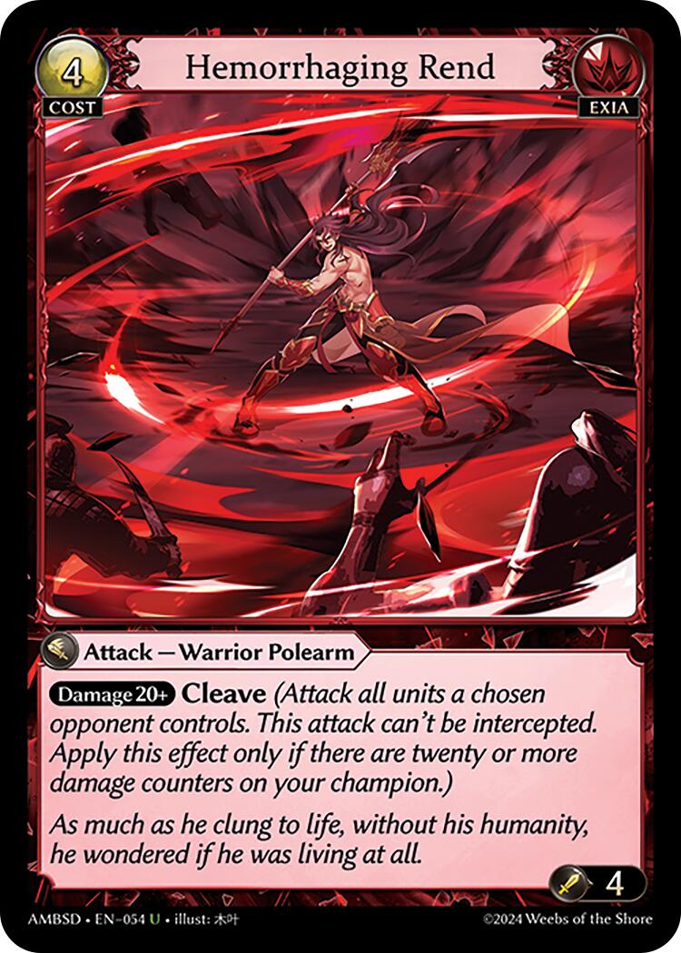 Hemorrhaging Rend (054) [Mortal Ambition Starter Decks] | Card Merchant Takapuna