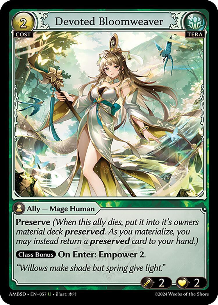 Devoted Bloomweaver (057) [Mortal Ambition Starter Decks] | Card Merchant Takapuna