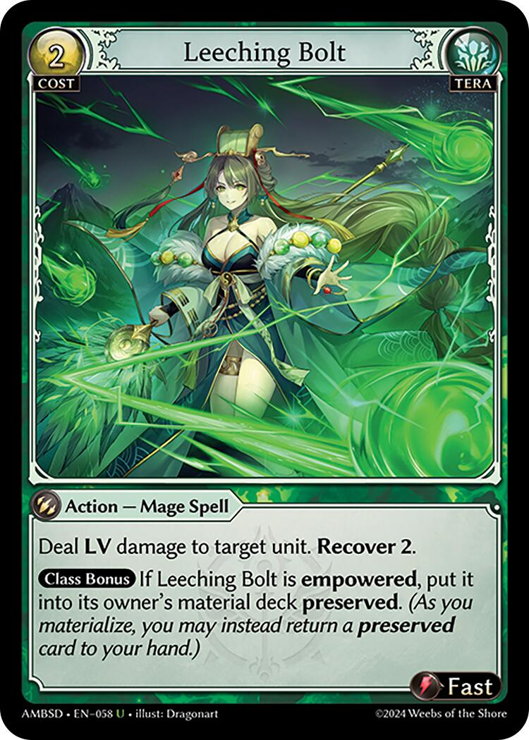 Leeching Bolt (058) [Mortal Ambition Starter Decks] | Card Merchant Takapuna