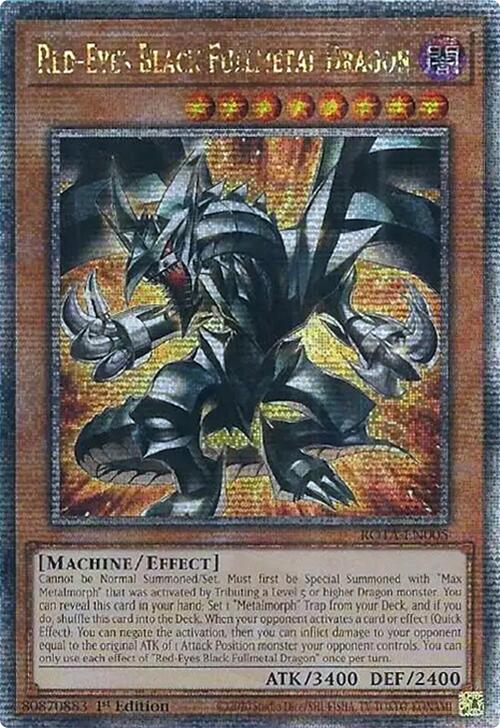 Red-Eyes Black Fullmetal Dragon (Quarter Century Secret Rare) [ROTA-EN005] Quarter Century Secret Rare | Card Merchant Takapuna