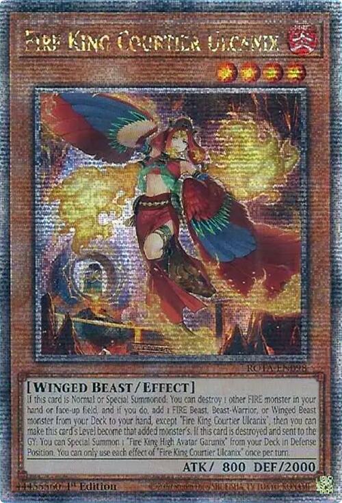 Fire King Courtier Ulcanix (Quarter Century Secret Rare) [ROTA-EN098] Quarter Century Secret Rare | Card Merchant Takapuna