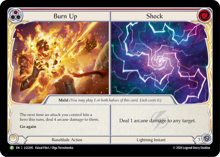 Burn Up // Shock [LGS345] (Promo)  Cold Foil | Card Merchant Takapuna