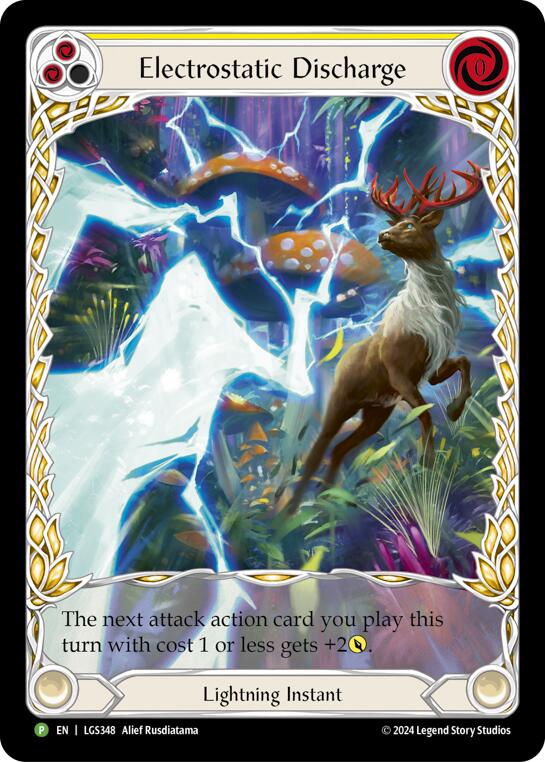 Electostatic Discharge (Yellow) (Extended Art) [LGS348] (Promo)  Rainbow Foil | Card Merchant Takapuna