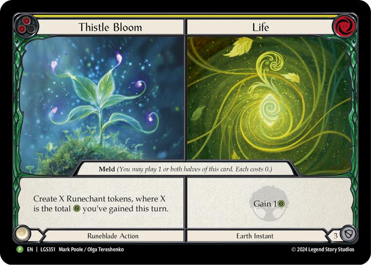 Thistle Bloom // Life [LGS351] (Promo)  Cold Foil | Card Merchant Takapuna