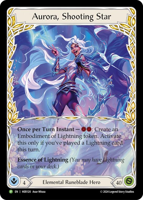 Aurora, Shooting Star [HER120] (Promo)  Rainbow Foil | Card Merchant Takapuna