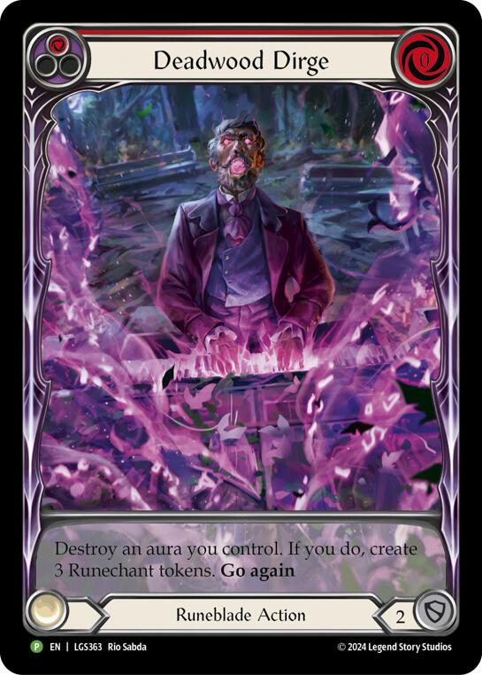 Deadwood Dirge (Red) (Extended Art) [LGS363] (Promo)  Rainbow Foil | Card Merchant Takapuna
