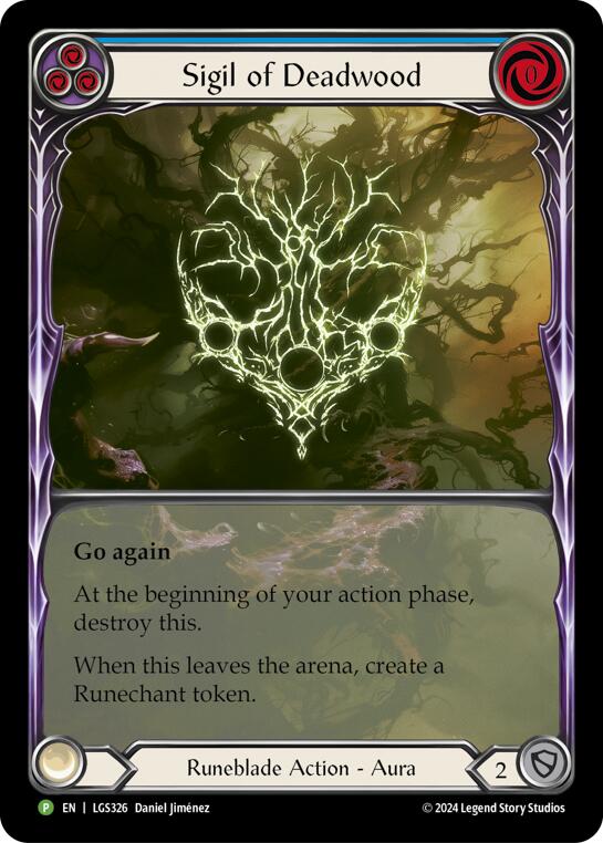 Sigil of Deadwood (Extended Art) [LGS326] (Promo)  Rainbow Foil | Card Merchant Takapuna