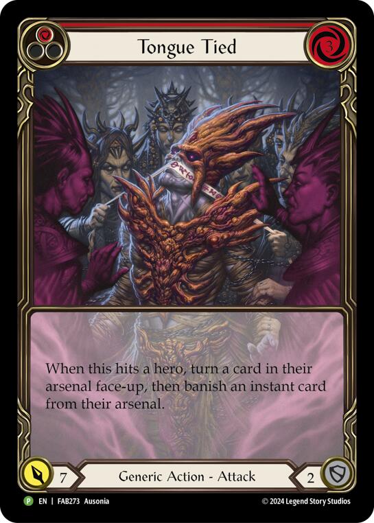 Tongue Tied (Extended Art) [FAB273] (Promo)  Rainbow Foil | Card Merchant Takapuna