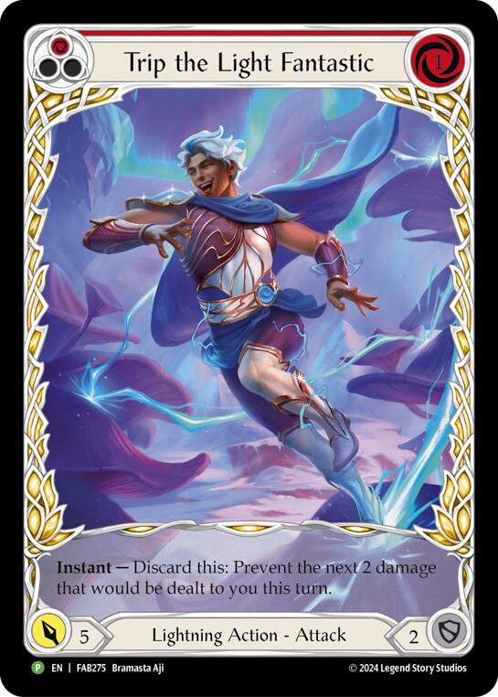 Trip the Light Fantastic (Red) (Extended Art) [FAB275] (Promo)  Rainbow Foil | Card Merchant Takapuna