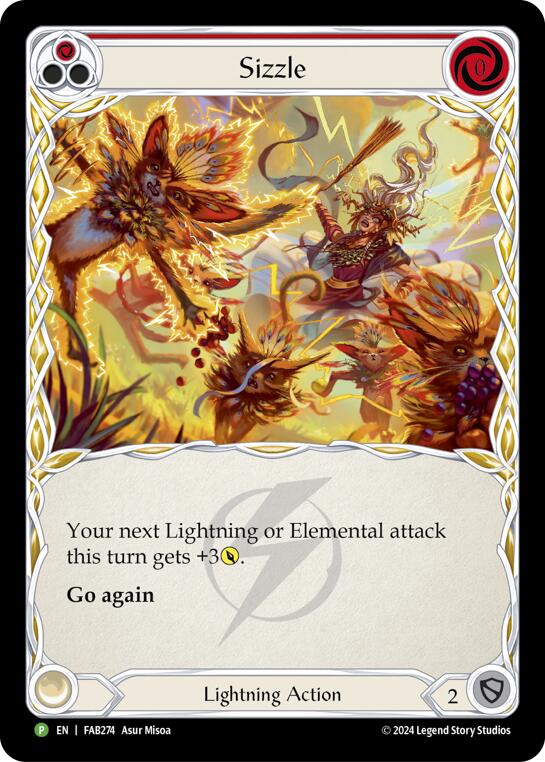 Sizzle (Red) [FAB274] (Promo)  Rainbow Foil | Card Merchant Takapuna