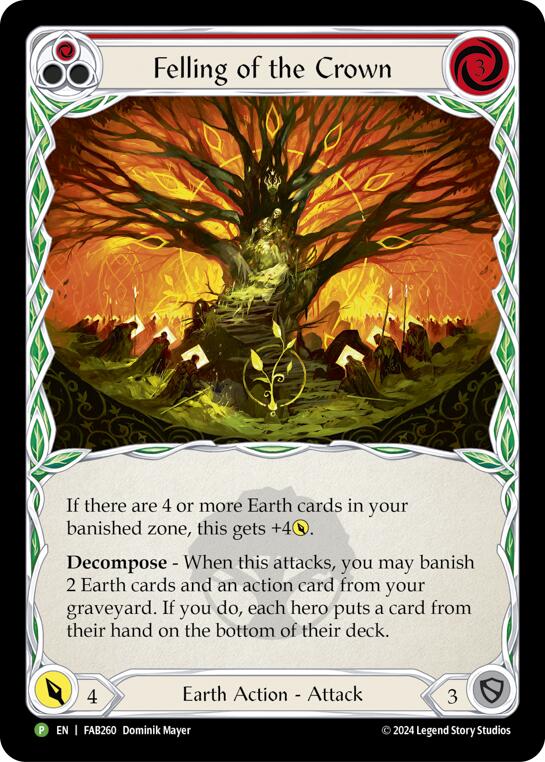 Felling of the Crown [FAB260] (Promo)  Cold Foil | Card Merchant Takapuna