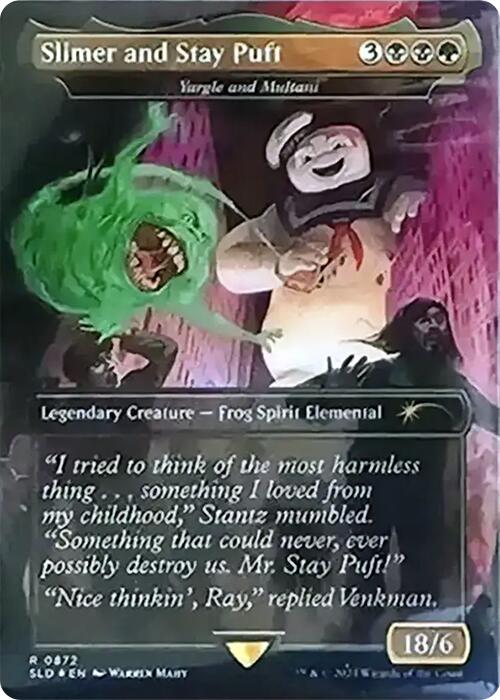 Slimer and Stay Puft - Yargle and Multani (Rainbow Foil) [Secret Lair Drop Series] | Card Merchant Takapuna