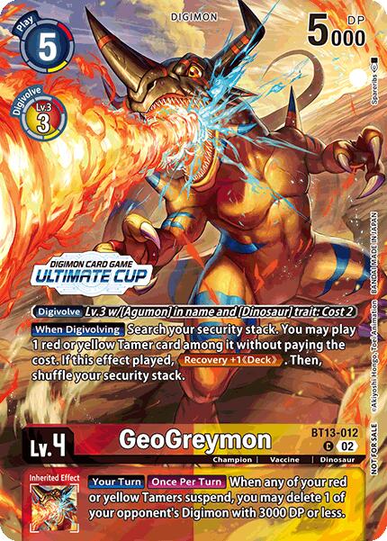 GeoGreymon [BT13-012] (Ultimate Cup 2024) [Versus Royal Knights Booster] | Card Merchant Takapuna