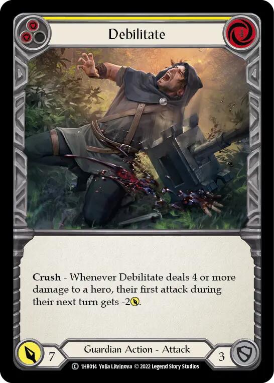 Debilitate (Yellow) [1HB014] (History Pack 1 Bravo Blitz Deck) | Card Merchant Takapuna