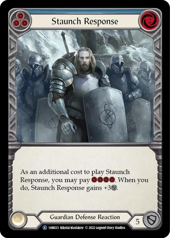 Staunch Response (Blue) [1HB023] (History Pack 1 Bravo Blitz Deck) | Card Merchant Takapuna