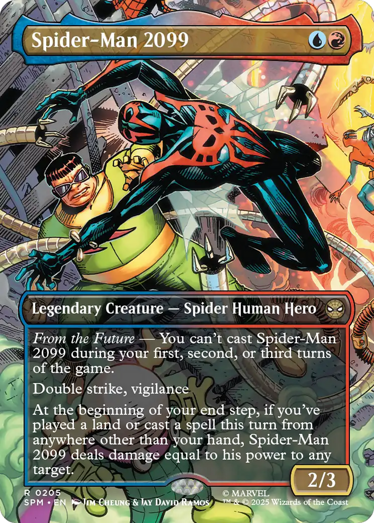 Spider-Man 2099 (0205) (Borderless) [Marvel's Spider-Man] | Card Merchant Takapuna