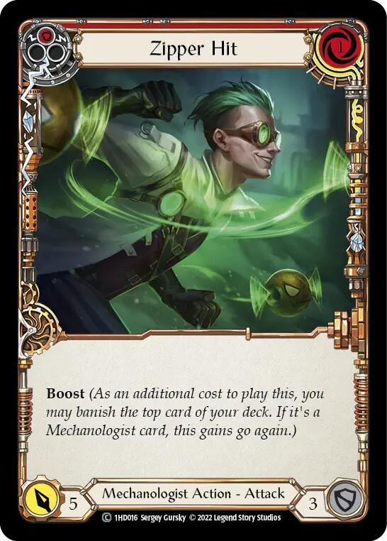 Zipper Hit (Red) [1HD016] (History Pack 1 Dash Blitz Deck) | Card Merchant Takapuna