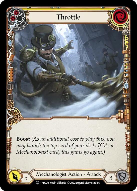 Throttle (Yellow) [1HD020] (History Pack 1 Dash Blitz Deck) | Card Merchant Takapuna