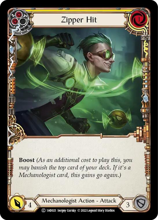 Zipper Hit (Yellow) [1HD021] (History Pack 1 Dash Blitz Deck) | Card Merchant Takapuna