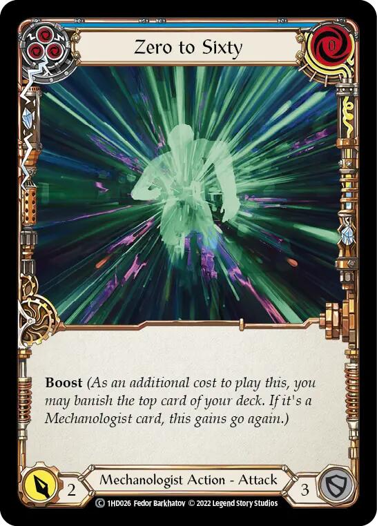 Zero to Sixty (Blue) [1HD026] (History Pack 1 Dash Blitz Deck) | Card Merchant Takapuna