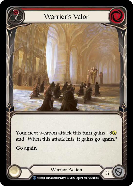 Warrior's Valor (Red) [1HT014] (History Pack 1 Dorinthea Blitz Deck) | Card Merchant Takapuna