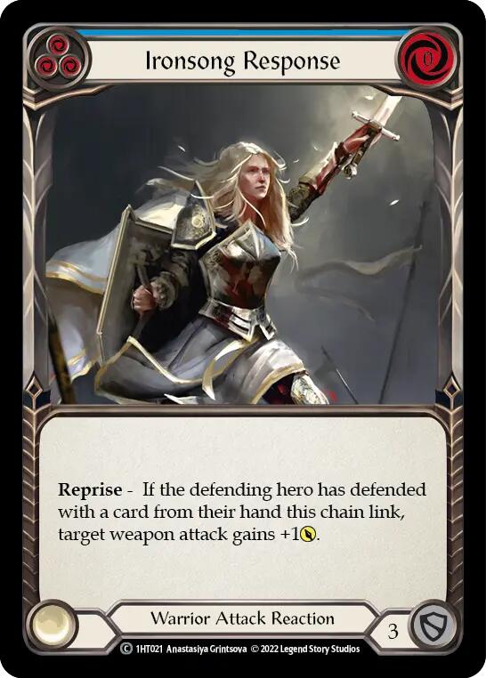 Ironsong Response (Blue) [1HT021] (History Pack 1 Dorinthea Blitz Deck) | Card Merchant Takapuna