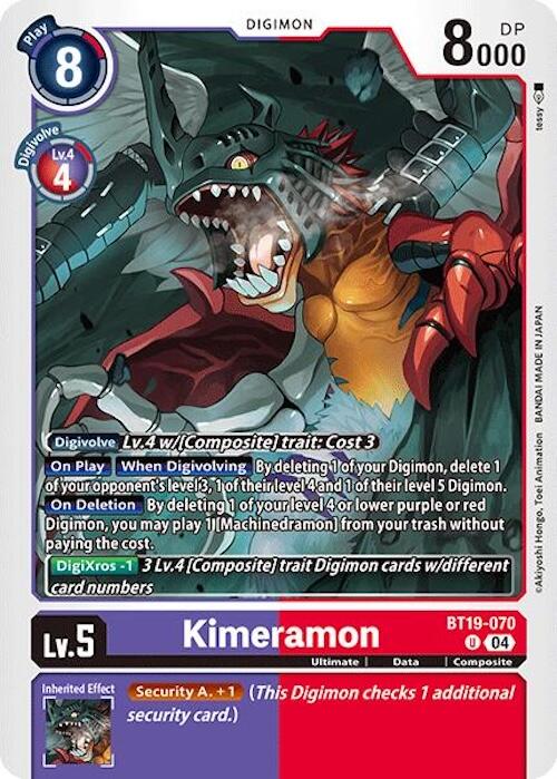 Kimeramon [BT19-070] [Release Special Booster Ver.2.0] | Card Merchant Takapuna