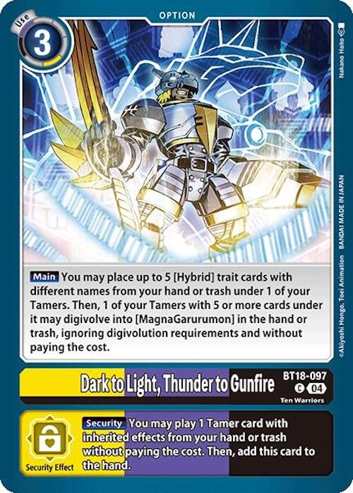 Dark to Light, Thunder to Gunfire [BT18-097] [Release Special Booster Ver.2.0] | Card Merchant Takapuna