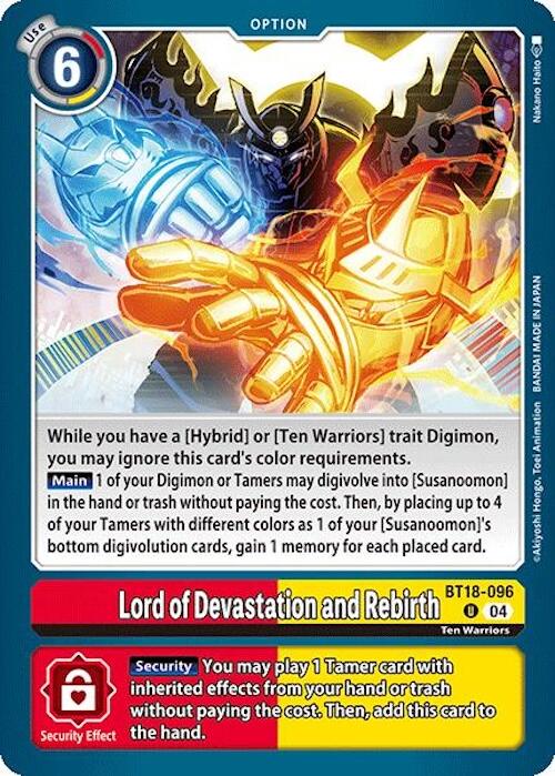 Lord of Devastation and Rebirth [BT18-096] [Release Special Booster Ver.2.0] | Card Merchant Takapuna