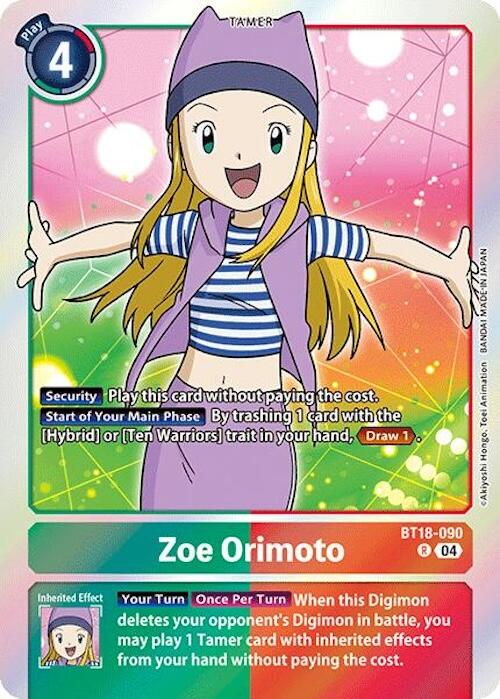 Zoe Orimoto [BT18-090] [Release Special Booster Ver.2.0] | Card Merchant Takapuna