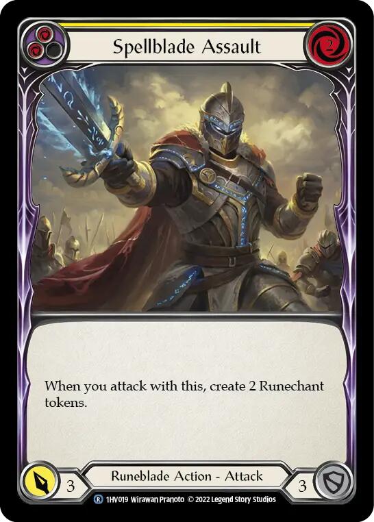 Spellblade Assault (Yellow) [1HV019] (Historic Pack 1 Blitz Deck Viserai) | Card Merchant Takapuna
