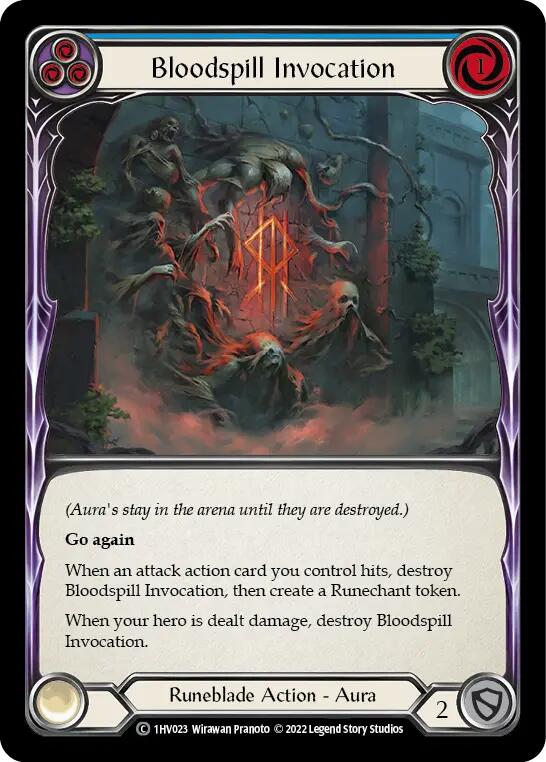 Bloodspill Invocation (Blue) [1HV023] (Historic Pack 1 Blitz Deck Viserai) | Card Merchant Takapuna