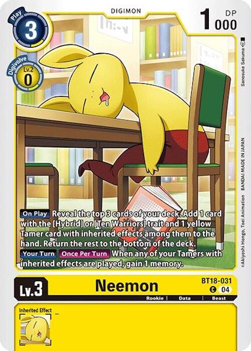 Neemon [BT18-031] [Release Special Booster Ver.2.0] | Card Merchant Takapuna