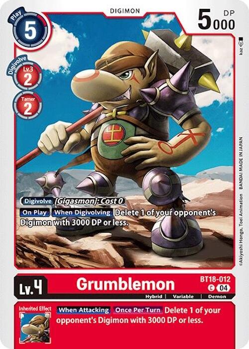 Grumblemon [BT18-012] [Release Special Booster Ver.2.0] | Card Merchant Takapuna
