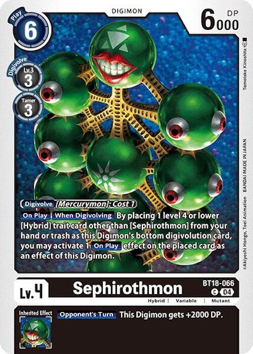 Sephiromon [BT18-066] [Release Special Booster Ver.2.0] | Card Merchant Takapuna