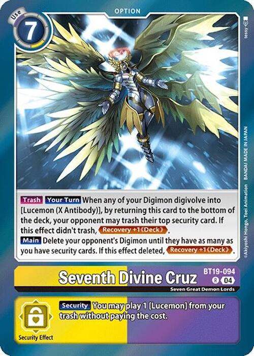 Seventh Divine Cruz [BT19-094] [Release Special Booster Ver.2.0] | Card Merchant Takapuna