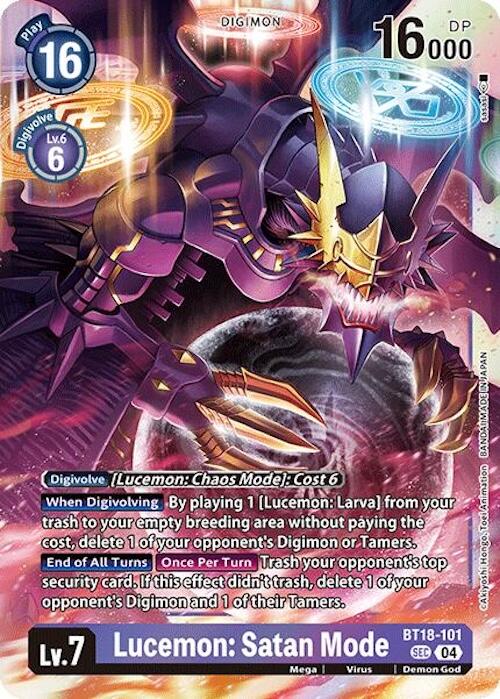 Lucemon: Satan Mode [BT18-101] [Release Special Booster Ver.2.0] | Card Merchant Takapuna