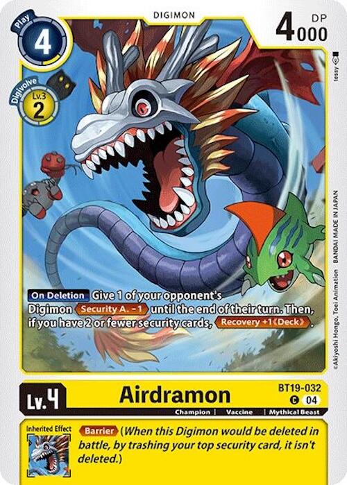 Airdramon [BT19-032] [Release Special Booster Ver.2.0] | Card Merchant Takapuna