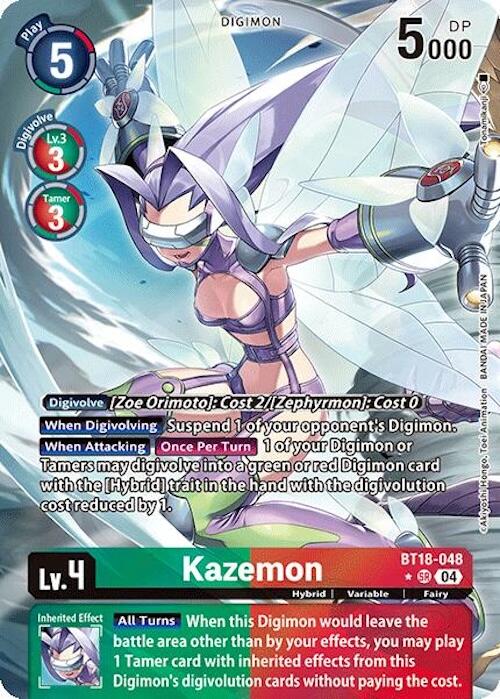 Kazemon [BT18-048] (Alternate Art) [Release Special Booster Ver.2.0] | Card Merchant Takapuna