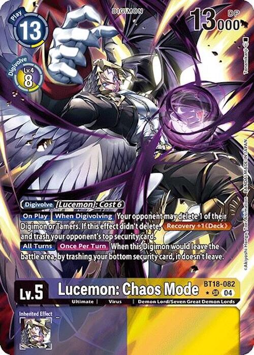 Lucemon: Chaos Mode [BT18-082] (Alternate Art) [Release Special Booster Ver.2.0] | Card Merchant Takapuna