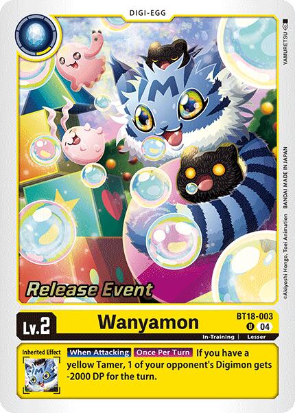 Wanyamon [BT18-003] [Release Special Booster Ver.2.0 Promos] | Card Merchant Takapuna