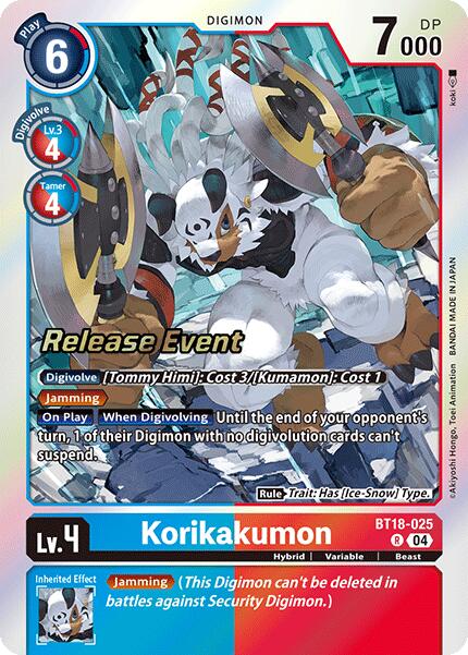Korikakumon [BT18-025] [Release Special Booster Ver.2.0 Promos] | Card Merchant Takapuna